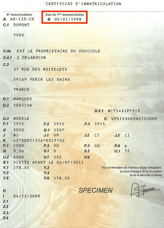 Véhicule Nouvelle Carte Grise Véhicule Nouvelle Carte Grise