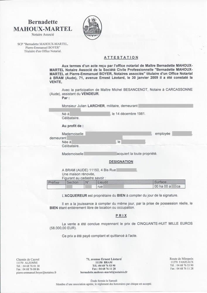 modèle lettre notaire succession