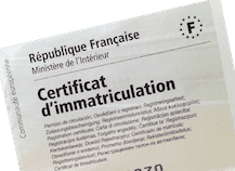 certificat d'immatriculation